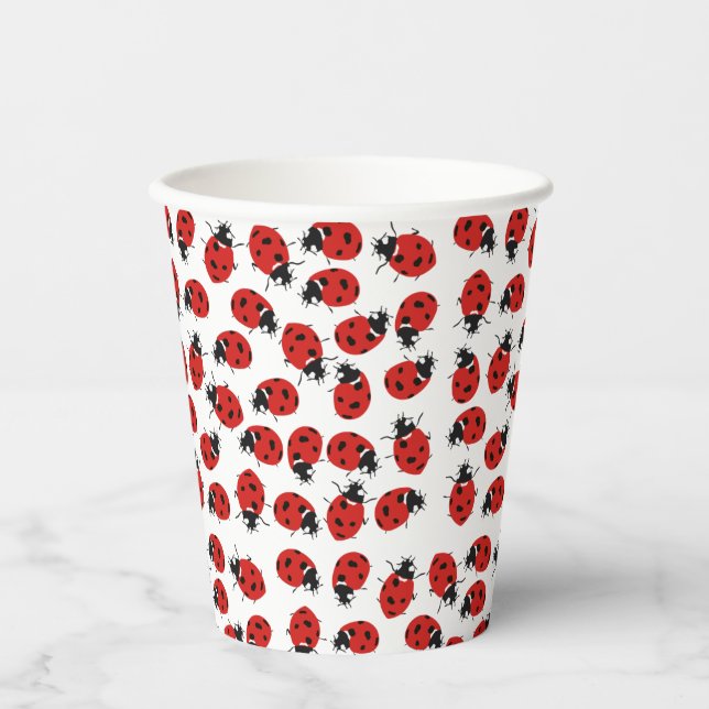 Gobelets En Papier Motif Red Ladybug (Recto)