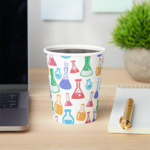 Gobelets En Papier Motif scientifique divertissant Beakers and Flaque