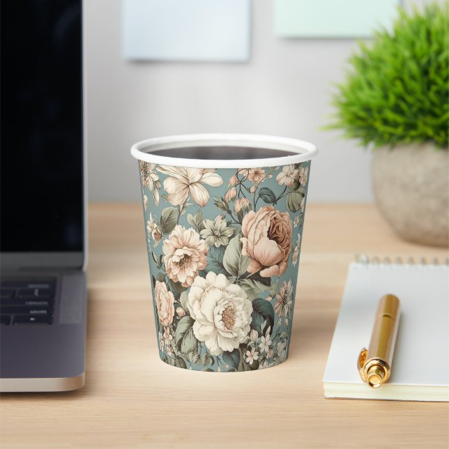 Gobelets En Papier Muted Botanical Dream (Insitu)