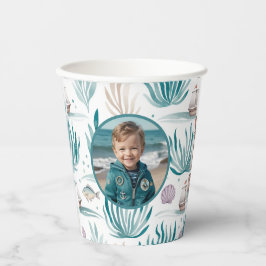 Gobelets En Papier Nautical Ocean Birthday Photo Personalized