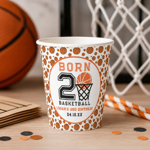 Gobelets En Papier Né pour le Basketball   Sports  2e anniversaire ga