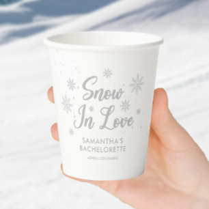 Gobelets En Papier Neige en amour Enterrement de vie de jeune fille b