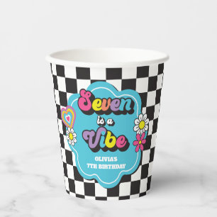 Gobelets En Papier Neon 90s Retro Seven est un Vibe 7e anniversaire