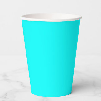 Gobelets En Papier Néon bleu clair 00ffff