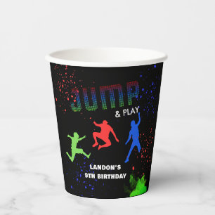 Gobelets En Papier Neon Kids Trampoline Park fête d'anniversaire