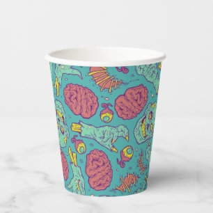 Gobelets En Papier Neon Zombie Paper Cup - Halloween Party