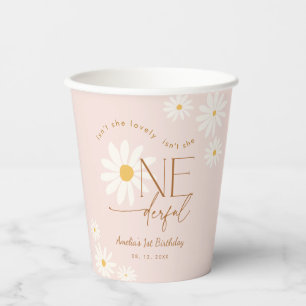 Gobelets En Papier N'est-elle pas merveilleuse Daisy 1er anniversaire