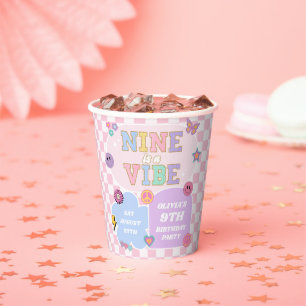Gobelets En Papier Neuf Est Un Vibe Preppy Patch 9e Anniversaire