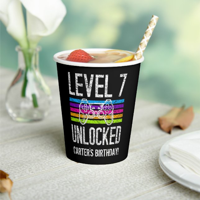 Gobelets En Papier Niveau 7 Déverrouillé 7e anniversaire Jeu personna (Insitu)