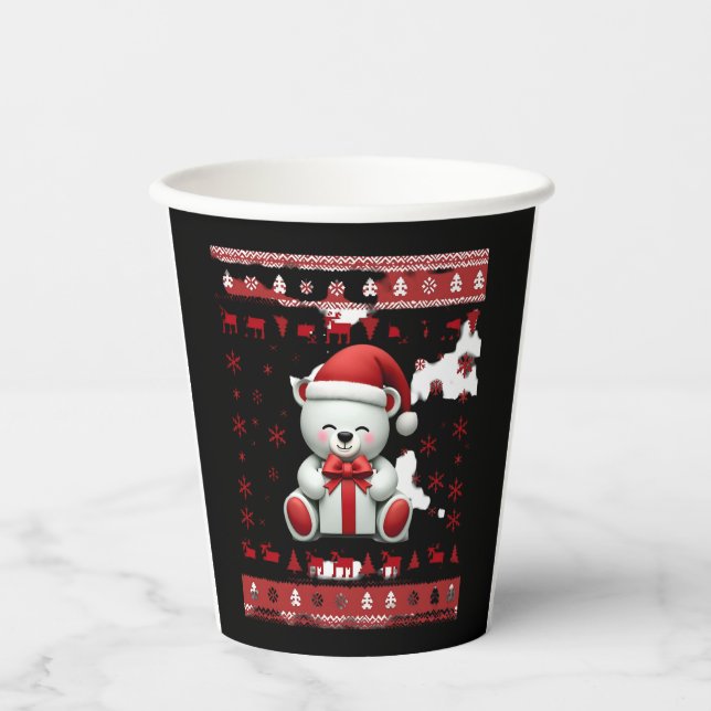 Gobelets En Papier Noël de l'ours (5) (Recto)
