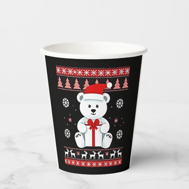 Gobelets En Papier Noël de l'ours (5) (Recto)