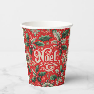 Gobelets En Papier Noel de Noël Rouge et Vert