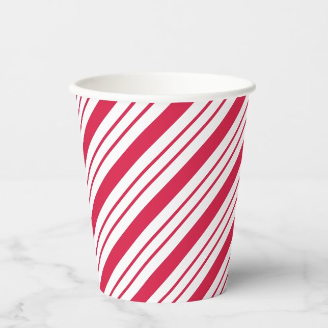 Gobelets En Papier Noël Peppermenthe Sucre de canne Café Boisson (Recto)