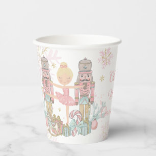 Gobelets En Papier Noel rose pâle Pastel de Nutcracker