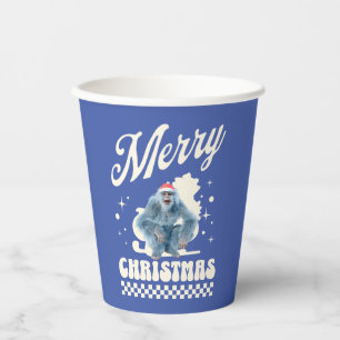 Gobelets En Papier Noël Yéti drôle humour des Fêtes