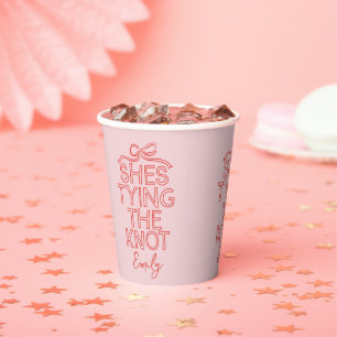 Gobelets En Papier Noeud papillon fantaisiste coquette mariage