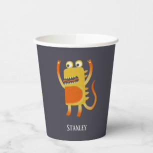 Gobelets En Papier Nom personnalisé Monster Stanley