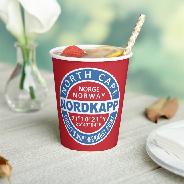 Gobelets En Papier NORDKAPP Norvège tasses à papier (Insitu)