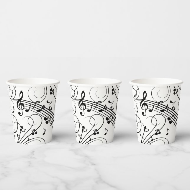 Gobelets En Papier Notes de musique fantaisie (Multi)