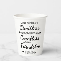 Gobelets En Papier Notre Citation d'Amitié aux Rires Illimités