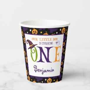 Gobelets En Papier Notre Petit Boo Turner Un, Halloween 1Er Anniversa