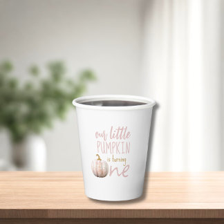 Gobelets En Papier Notre Petit Citrouille 1er anniversaire