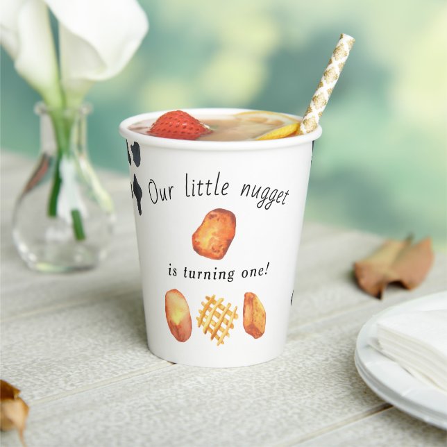 Gobelets En Papier Notre Petit Nugget devient un Anniversaire de enfa (Insitu)