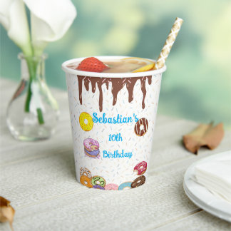 Gobelets En Papier Notre Sweet One" Donut fête d'anniversaire