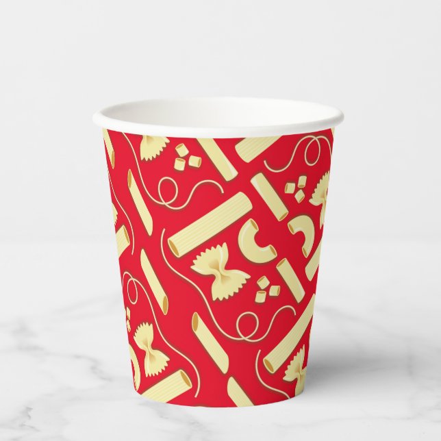 Gobelets En Papier Nouilles Pasta Enfant 1er Anniversaire fête Italie (Recto)