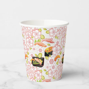 Gobelets En Papier Nourriture japonaise : Sushi Motif 2