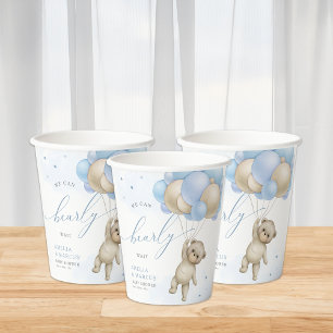 Gobelets En Papier Nous pouvons à peine attendre Fête pour bébé Garço