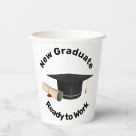 Gobelets En Papier Nouveau diplôme prêt à travailler