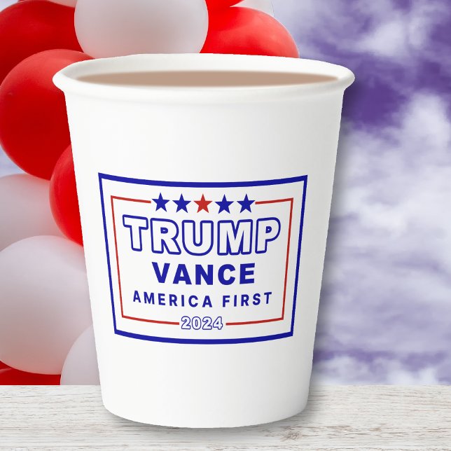 Gobelets En Papier Nouveauté post-élection Trump-Vance 2024 8oz (Créateur téléchargé)