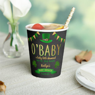 Gobelets En Papier O'Baby St. Patrick's Day Baby shower