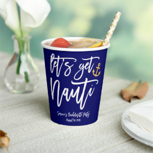 Gobelets En Papier Obtenons Nauti   Bachelorette Nautique