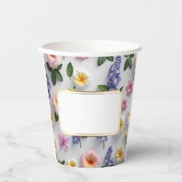 Gobelets En Papier Occasions spéciales personnalisables florales