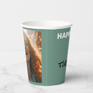 Gobelets En Papier Ocean Turquoise Joyeuses tasses de papier d'annive