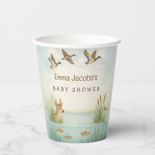Gobelets En Papier Oh mon Dieu ! Baby shower des bois (Recto)