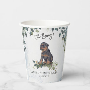Gobelets En Papier Oh mon Dieu ! Baby shower Rotweiler Puppy