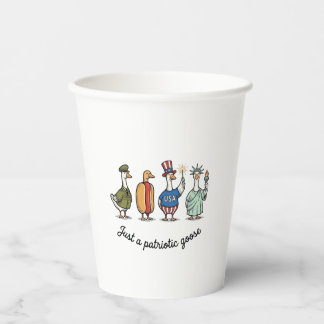 Gobelets En Papier Oie Patriotique Gravure Vintage Drôle de Chemise U
