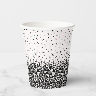 Gobelets En Papier Ombre Gradation noir et blanc