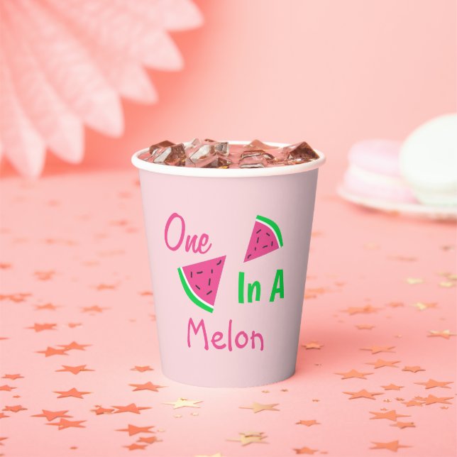 Gobelets En Papier One In A Melon 1er Anniversaire (Insitu)