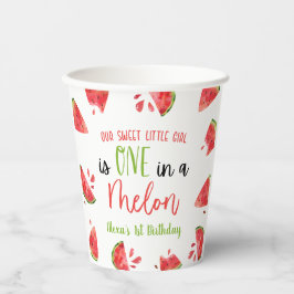 Gobelets En Papier One In A Melon 1er Anniversaire Fête Watermelon