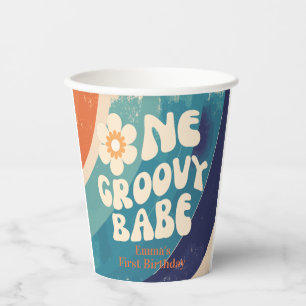 Gobelets En Papier ONE Super Babe 1er anniversaire Super One