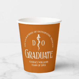 Gobelets En Papier Orange Ostéopathic Médicale School Graduation Part