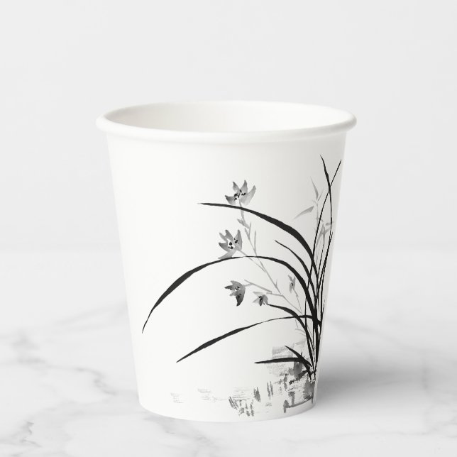 Gobelets En Papier Orchidée Noble (Recto)