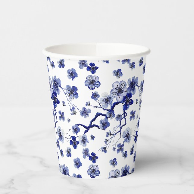 Gobelets En Papier Oriental Sakura Motif (Gauche)