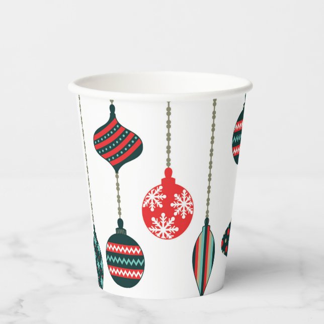 Gobelets En Papier Ornements de Noël (Recto)