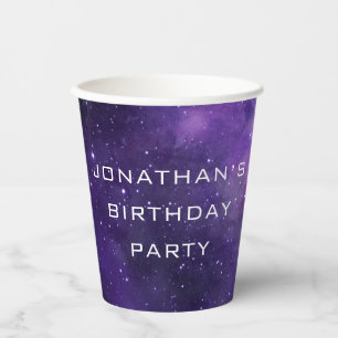 Gobelets En Papier Outer Space Galaxy Party   Anniversaire Astronomie