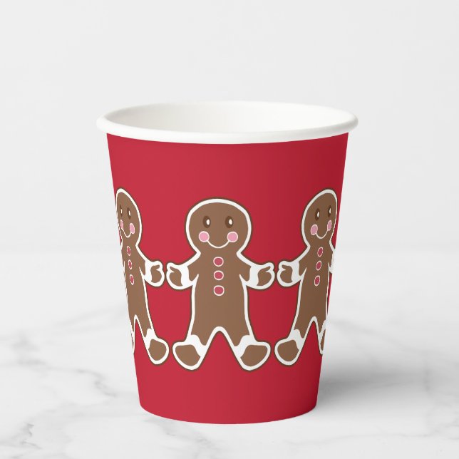 Gobelets En Papier Pain d'épices de Noël Café de vacances Boisson (Recto)